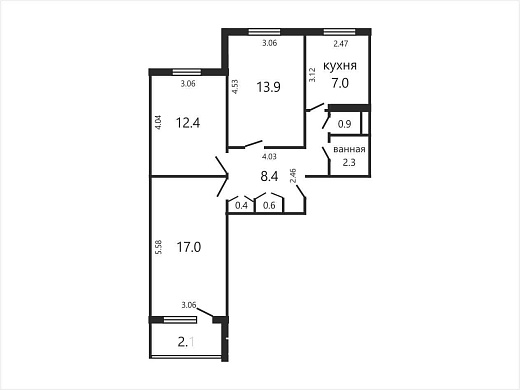 Продажа трехкомнатной квартиры, Минск, Гинтовта ул., 24