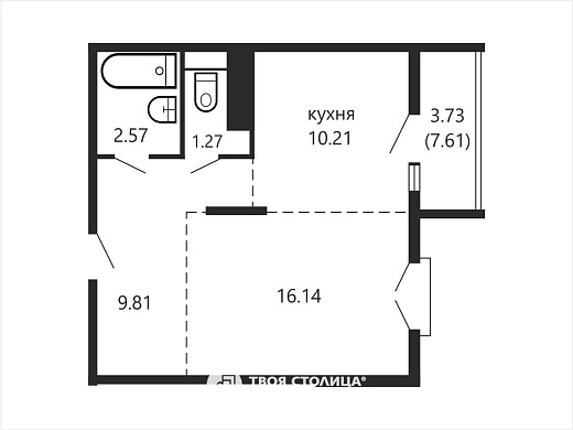 Продажа однокомнатной квартиры, Копище, Пилотная ул., 30