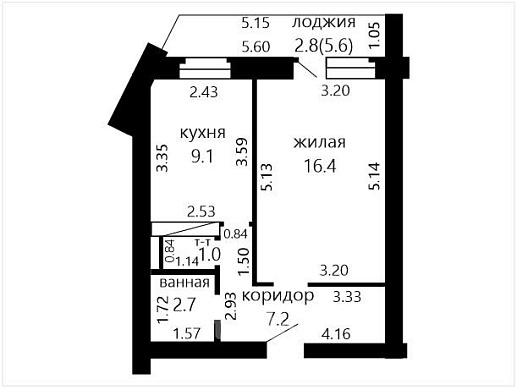 Продажа однокомнатной квартиры, Минск, Брестская ул., 87