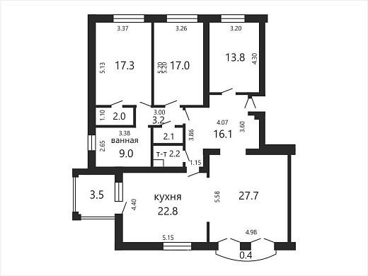 Продажа четырехкомнатной квартиры, Минск, Пархоменко ул., 3