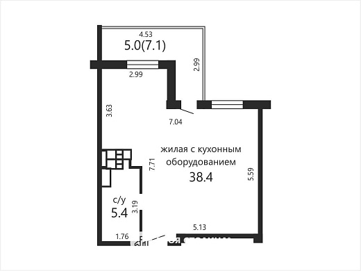 Продажа однокомнатной квартиры, Минск, Дзержинского просп., 11