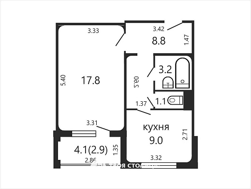 Продажа однокомнатной квартиры, Минск, Козыревская ул., 30