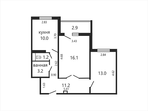 Продажа двухкомнатной квартиры, Минск, Жиновича ул., 9