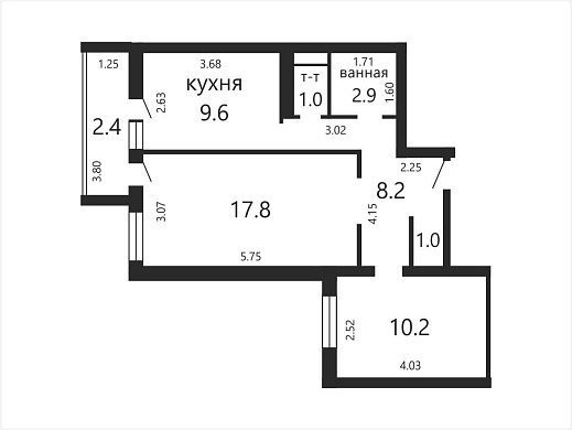 Продажа двухкомнатной квартиры, Лесной, Троицкая ул., 32