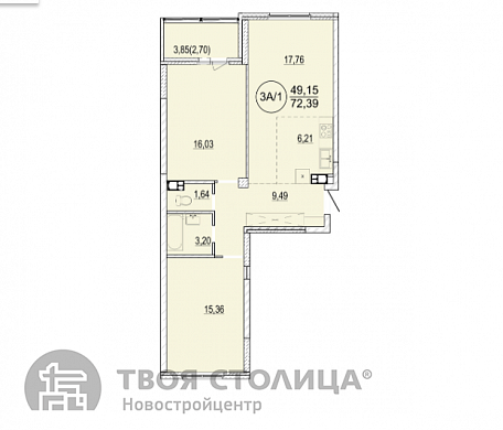 Продажа трехкомнатной квартиры, Минск, Разинская ул., 4