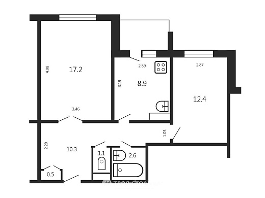 Продажа двухкомнатной квартиры, Минск, Водолажского ул., 23 - фото 1 