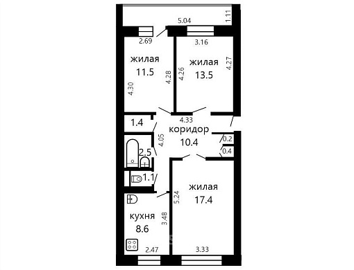 Продажа трехкомнатной квартиры, Минск, Маяковского ул., 24