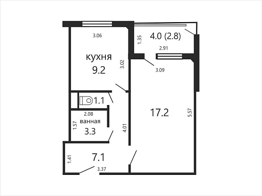 Продажа однокомнатной квартиры, Минск, Налибокская ул., 31