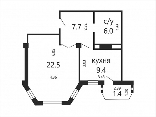 Продажа однокомнатной квартиры, Минск, Алибегова ул., 14