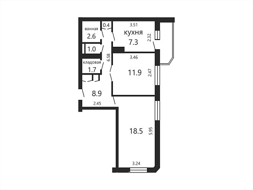 Продажа двухкомнатной квартиры, Минск, Маяковского ул., 154