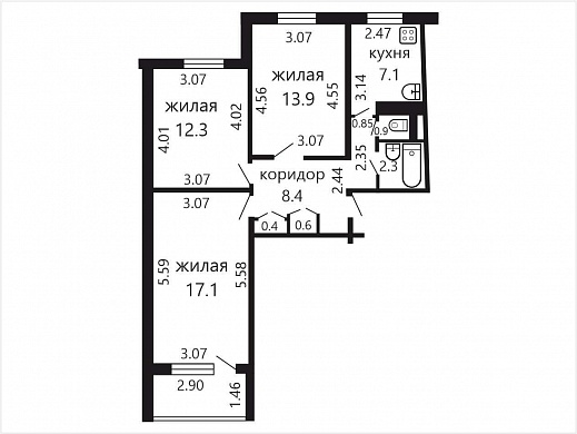 Продажа трехкомнатной квартиры, Минск, Слободская ул., 137