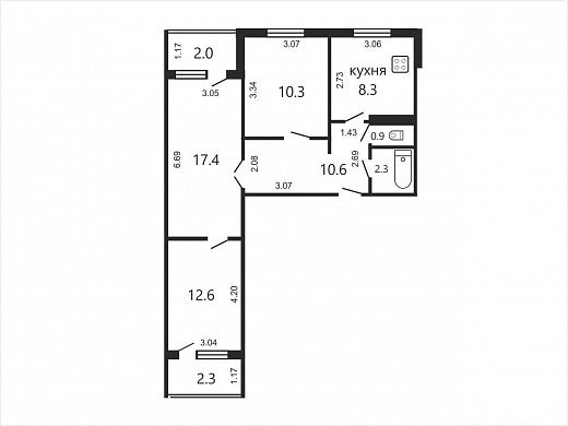 Продажа трехкомнатной квартиры, Мачулищи, Молодежная ул., 17