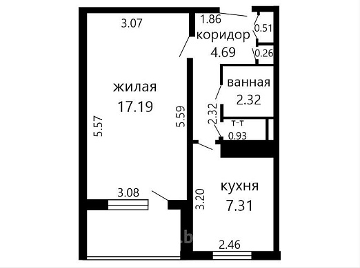 Продажа однокомнатной квартиры, Минск, Кижеватова ул., 80, к. 2