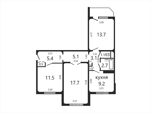 Продажа трехкомнатной квартиры, Минск, Левкова ул., 10