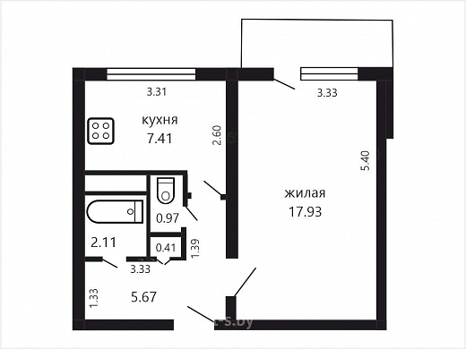 Продажа однокомнатной квартиры, Минск, Краснослободская ул., 3, к. 2