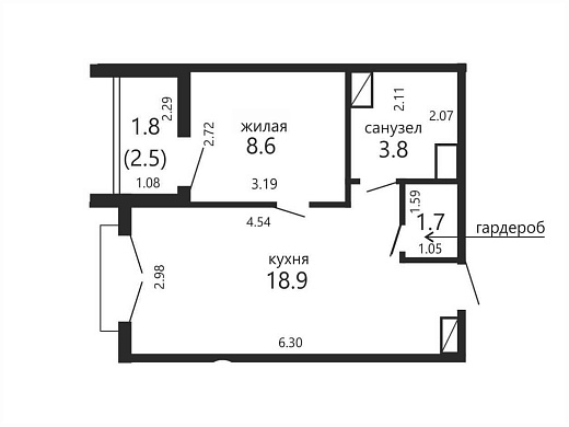 Продажа однокомнатной квартиры, Минск, Николы Теслы ул., 1