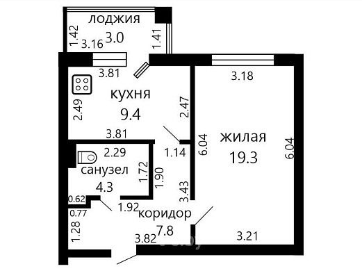 Продажа однокомнатной квартиры, Лесной, Троицкая ул., 35