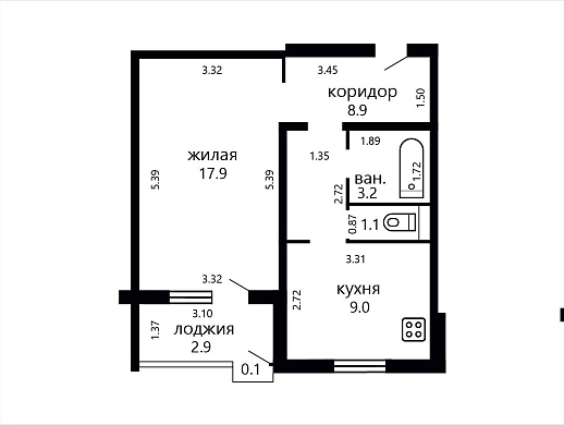 Продажа однокомнатной квартиры, Минск, Есенина ул., 7