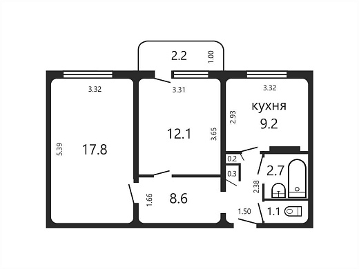 Продажа двухкомнатной квартиры, Минск, Гинтовта ул., 40