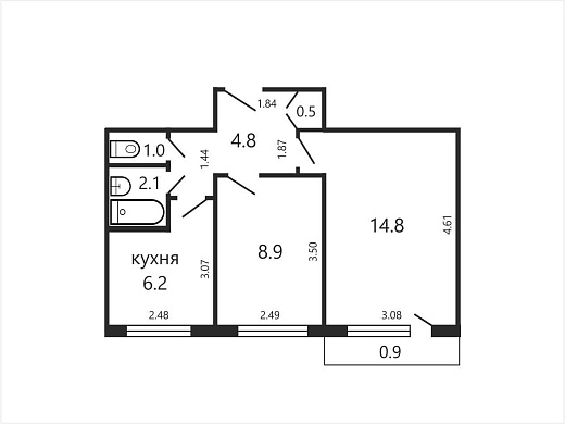 Продажа двухкомнатной квартиры, Минск, Мавра ул., 9