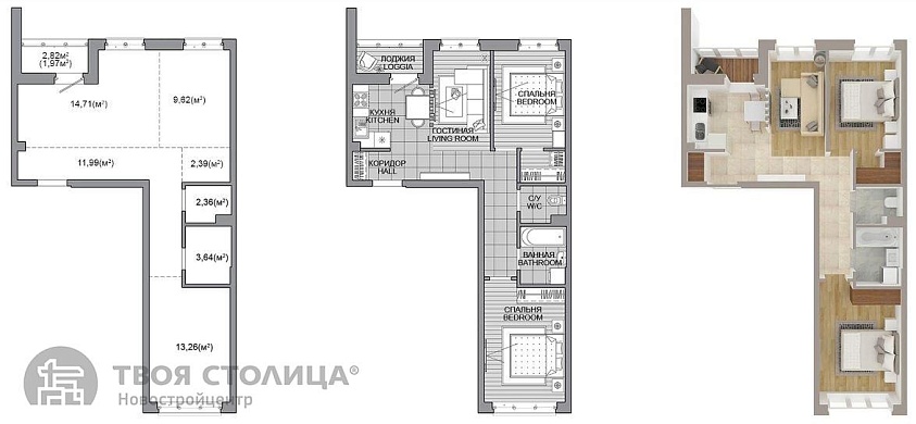 Продажа трехкомнатной квартиры, Минск, Савицкого ул., 28, к. 3