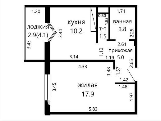 Продажа однокомнатной квартиры, Фаниполь, Зеленая ул., 15