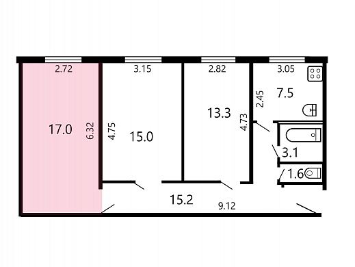 Продажа комнаты, Минск, Первомайская ул., 24, к. 3