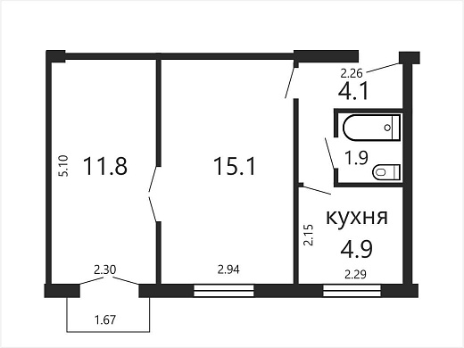 Продажа двухкомнатной квартиры, Минск, Хмелевского ул., 36