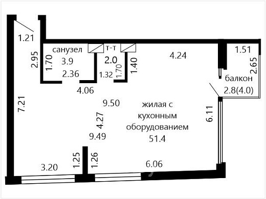 Продажа трехкомнатной квартиры, Минск, Николы Теслы ул., 23