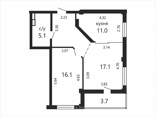 Продажа двухкомнатной квартиры, Минск, Скрипникова ул., 15