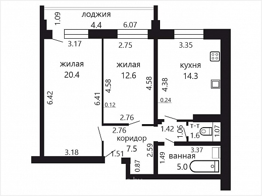 Продажа двухкомнатной квартиры, Фаниполь, Мира ул., 3