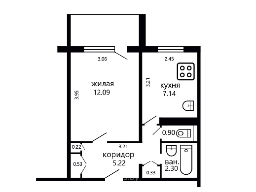 Продажа однокомнатной квартиры, Минск, Платонова ул., 21