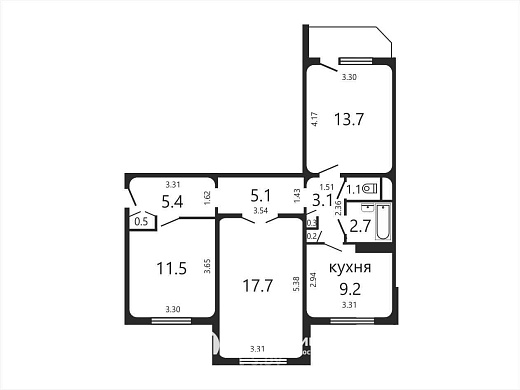 Продажа трехкомнатной квартиры, Минск, Левкова ул., 10