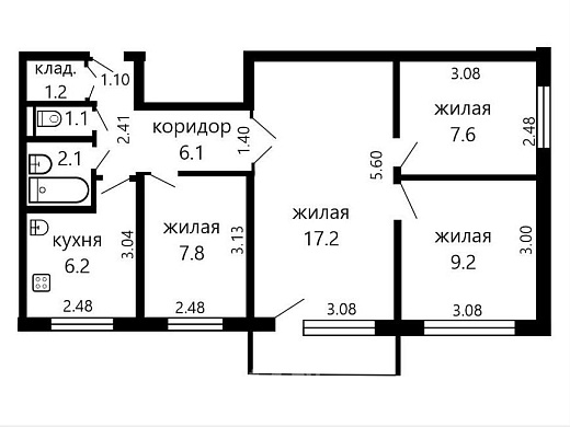 Продажа четырехкомнатной квартиры, Минск, Калиновского ул., 22