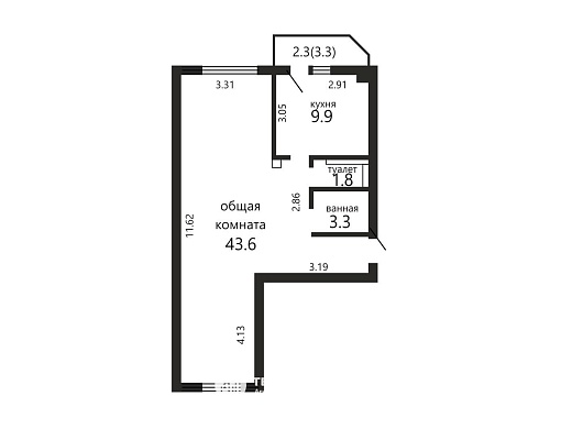 Продажа двухкомнатной квартиры, Слобода, Машерова ул., 7, к. Б - фото 1 