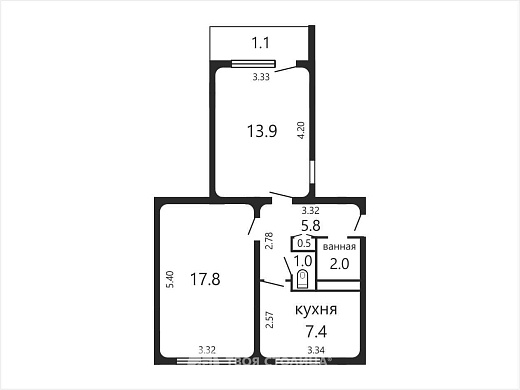 Продажа двухкомнатной квартиры, Минск, Бельского ул., 51