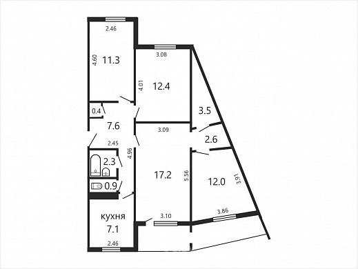 Продажа четырехкомнатной квартиры, Минск, Никифорова ул., 17