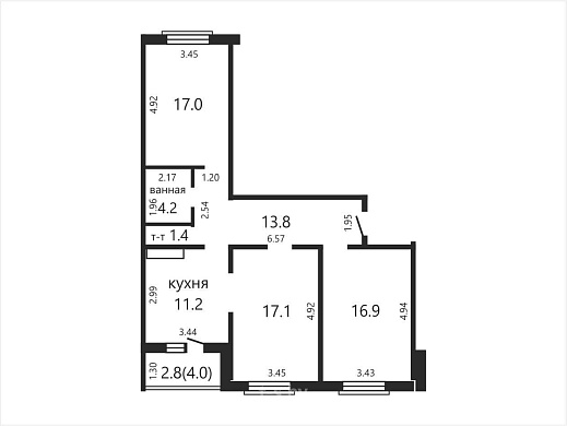 Продажа трехкомнатной квартиры, Копище, Братьев Райт ул., 7