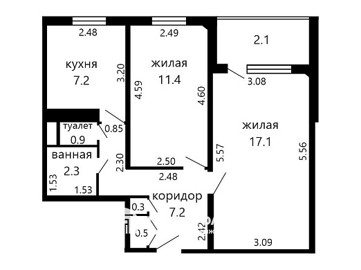 Продажа двухкомнатной квартиры, Минск, Звязда газеты просп., 28, к. 1