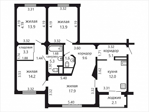 Продажа четырехкомнатной квартиры, Минск, Скрипникова ул., 32