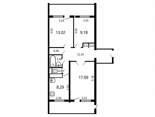 Продажа трехкомнатной квартиры, Минск, Коласа ул., 50, к. 1