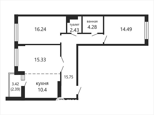 Продажа трехкомнатной квартиры, Минск, Подлесная ул., 87, к. 2