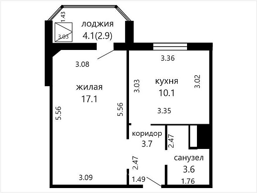 Продажа однокомнатной квартиры, Минск, Грекова ул., 4