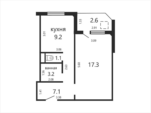 Продажа однокомнатной квартиры, Лесной, Александрова ул., 12