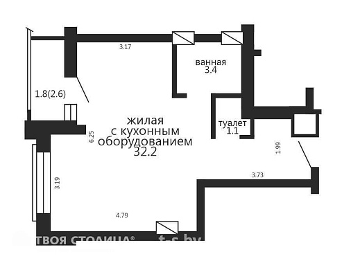 Продажа двухкомнатной квартиры, Минск, Игоря Лученка ул., 13