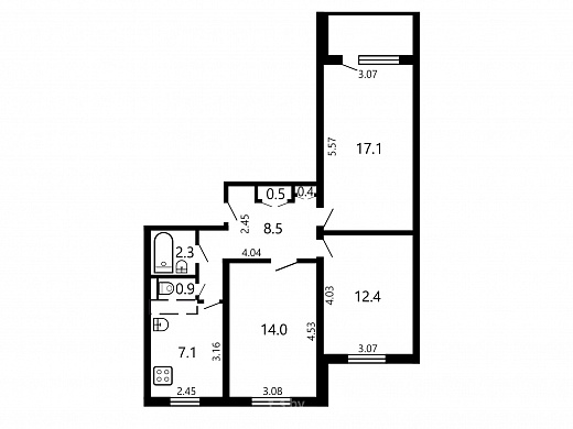 Продажа трехкомнатной квартиры, Минск, Слободской проезд, 6