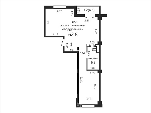 Продажа двухкомнатной квартиры, Минск, Мстиславца ул., 24