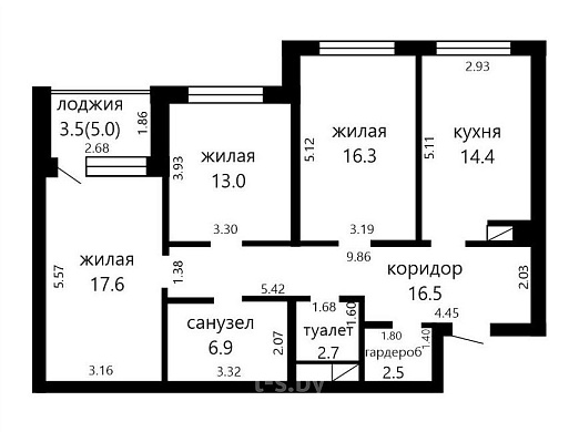 Продажа трехкомнатной квартиры, Минск, Кольцова 4-й пер., 8, к. Б