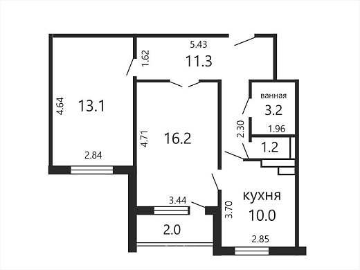 Продажа двухкомнатной квартиры, Минск, Якубовского ул., 76