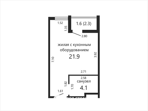 Сдаётся 1-комнатная квартира, Минск, Николы Теслы ул., 23 - фото 15 